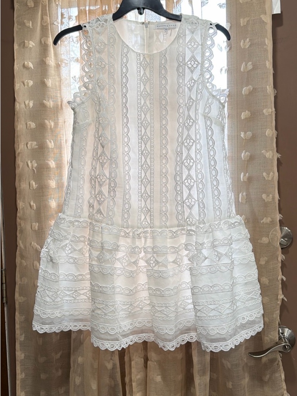 Endless Rose cottagecore Lace Trim Crochet Mini Dress White Size M Romantic - Picture 2 of 8